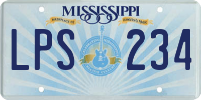 MS license plate LPS234