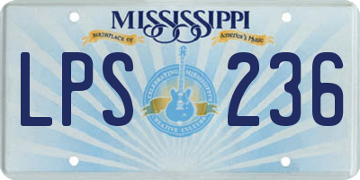 MS license plate LPS236