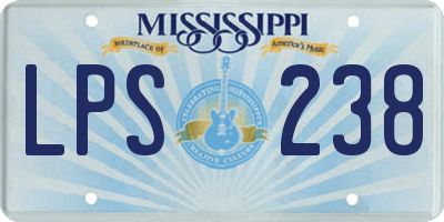 MS license plate LPS238