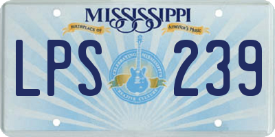 MS license plate LPS239