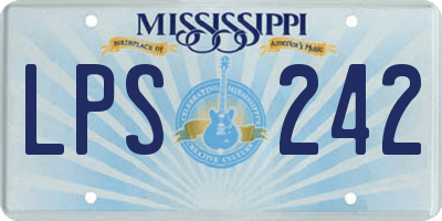 MS license plate LPS242