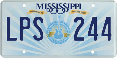 MS license plate LPS244