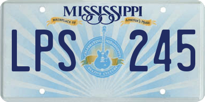 MS license plate LPS245