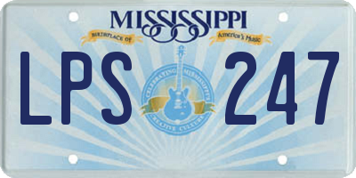 MS license plate LPS247