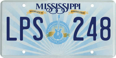 MS license plate LPS248