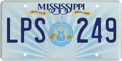 MS license plate LPS249