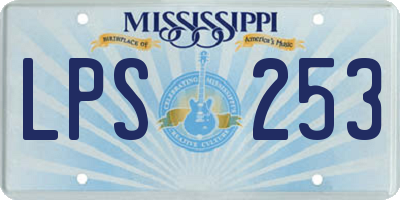 MS license plate LPS253