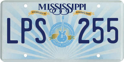 MS license plate LPS255