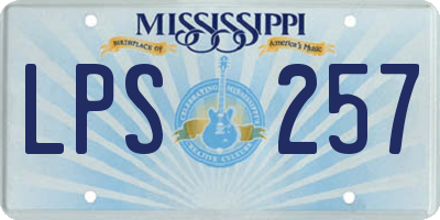 MS license plate LPS257
