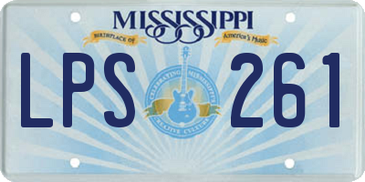 MS license plate LPS261