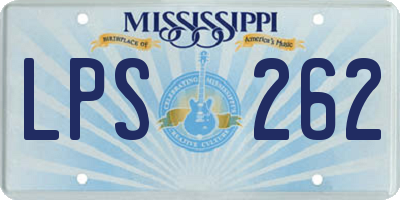 MS license plate LPS262