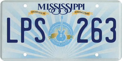 MS license plate LPS263