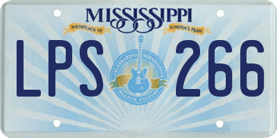 MS license plate LPS266
