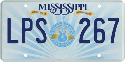 MS license plate LPS267