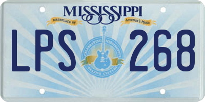 MS license plate LPS268