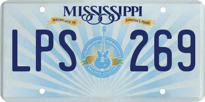MS license plate LPS269