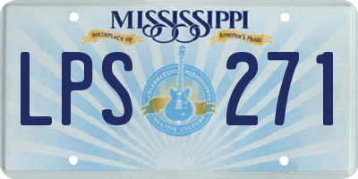 MS license plate LPS271