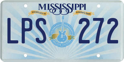 MS license plate LPS272