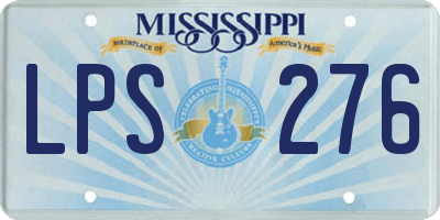 MS license plate LPS276