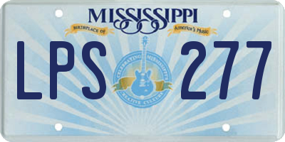 MS license plate LPS277