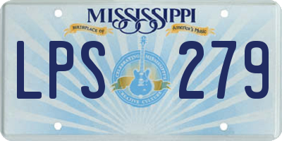 MS license plate LPS279
