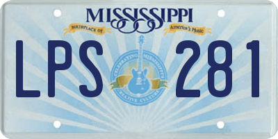 MS license plate LPS281