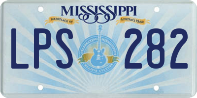 MS license plate LPS282