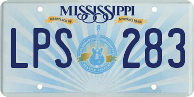 MS license plate LPS283