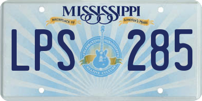MS license plate LPS285