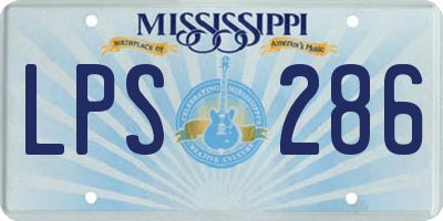 MS license plate LPS286