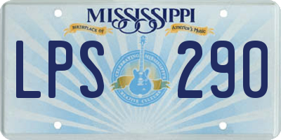 MS license plate LPS290