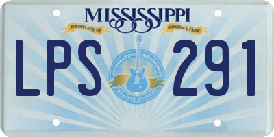 MS license plate LPS291