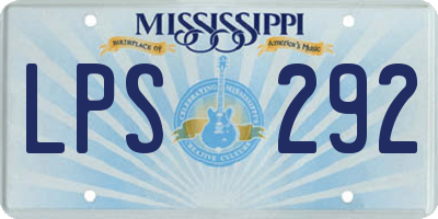 MS license plate LPS292