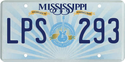 MS license plate LPS293