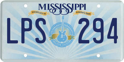 MS license plate LPS294