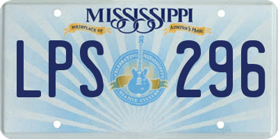 MS license plate LPS296