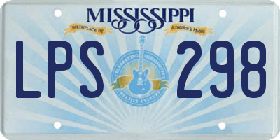 MS license plate LPS298