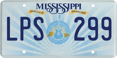 MS license plate LPS299