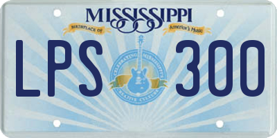 MS license plate LPS300