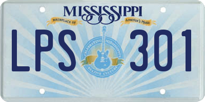 MS license plate LPS301