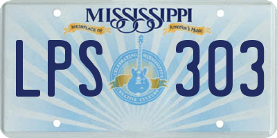 MS license plate LPS303