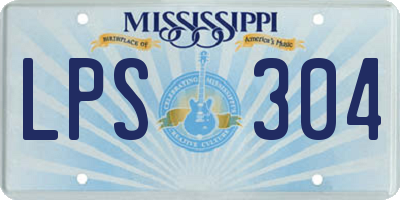 MS license plate LPS304