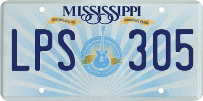 MS license plate LPS305