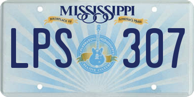 MS license plate LPS307