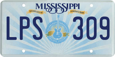 MS license plate LPS309
