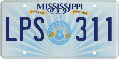 MS license plate LPS311