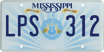 MS license plate LPS312