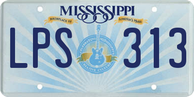 MS license plate LPS313