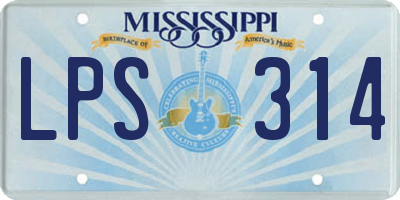MS license plate LPS314