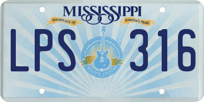 MS license plate LPS316